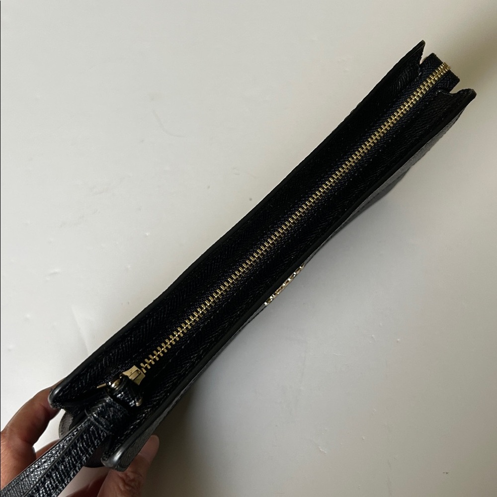 Coach Black Leather Wristlet Clutch - Picture 8 of 11